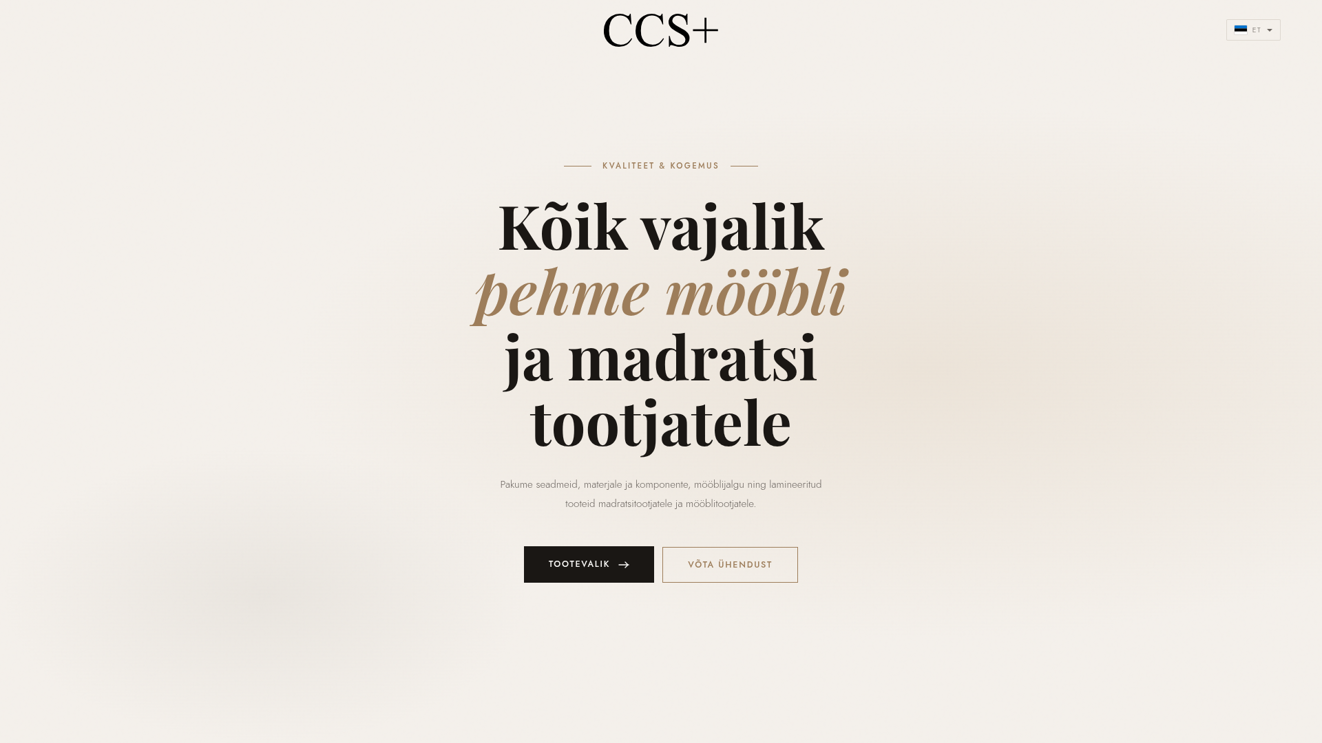 Caliora projekt - CCS Pluss OÜ veebileht